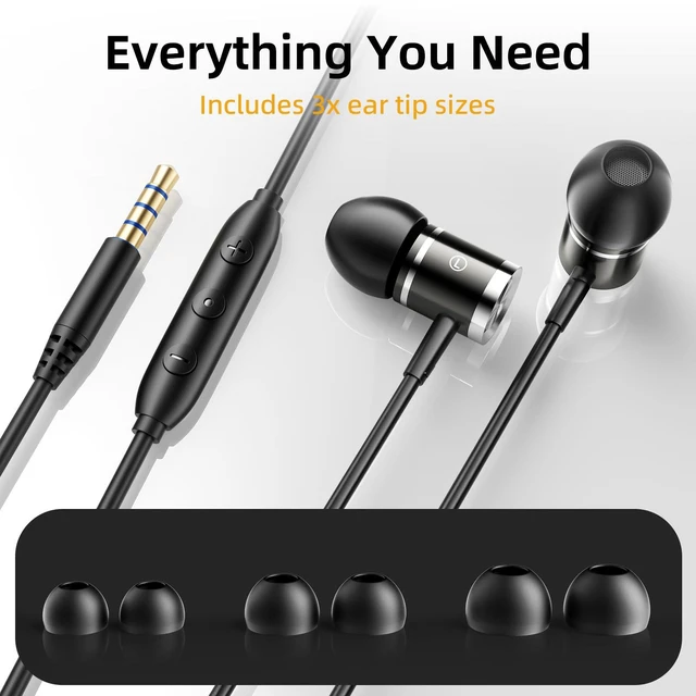 Alt view image 7 of 7 - ENC Noise Cancelling Wired Earbuds, Hybrid Driver Wired Headphones with USB Type C to 3.5mm Adapter, Microphone Hands-Free Calls 3.5mm Jack in Ear Headphones for iPhone 16/15/Samsung/PC