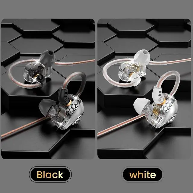 Alt view image 2 of 7 - 2 Pack in Ear Monitor Headphones, H89 IEM Earphone Wired Earbud