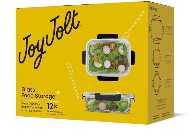 Alt view image 2 of 7 - 24pc Borosilicate Glass Storage Containers with Lids | 12 Airtight/Freezer Safe Food Storage Containers for Pantry and Kitchen | Meal Prep Container for Lunch | Glass Tupperware Set