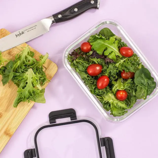 Alt view image 7 of 7 - 24pc Borosilicate Glass Storage Containers with Lids | 12 Airtight/Freezer Safe Food Storage Containers for Pantry and Kitchen | Meal Prep Container for Lunch | Glass Tupperware Set