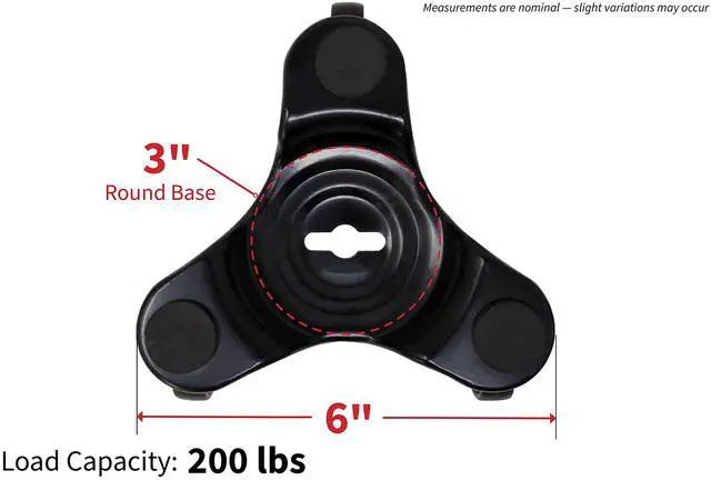 Alt view image 7 of 7 - Hardware 7299E Tri-Dolly, 6-Inch, Black 4-Pack