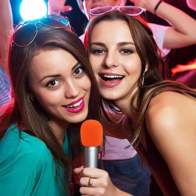 Alt view image 6 of 6 - Microphone Covers Foam,20 Pack Thick Handheld Stage Microphone Windscreen Microphone Cover Foam Karaoke DJ Microphone Covers Disposable(10 Color)