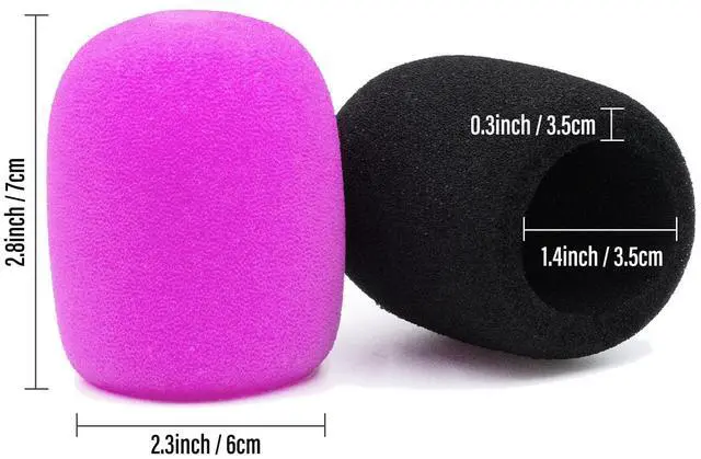 Alt view image 2 of 6 - 10 Pack Foam Mic Cover Handheld Microphone Windscreen (color)