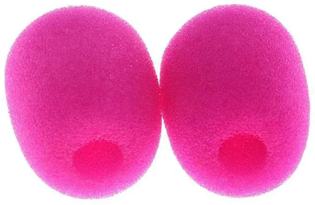Alt view image 4 of 6 - 10Pcs Lapel Headset Microphone Windscreens Foam Microphone Covers, Mini Size, Fushcia