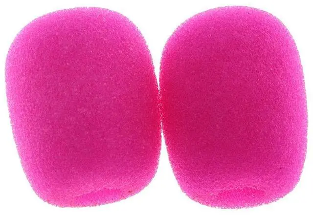 Alt view image 5 of 6 - 10Pcs Lapel Headset Microphone Windscreens Foam Microphone Covers, Mini Size, Fushcia