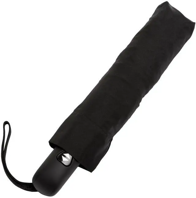 Alt view image 4 of 7 - Round Travel Umbrella for Rain, Compact Umbrella with Auto Open/Close, Strong Alloy Steel Frame, Compact Size for Backpacks/Handbags (11" Long When Closed), One Size, Black