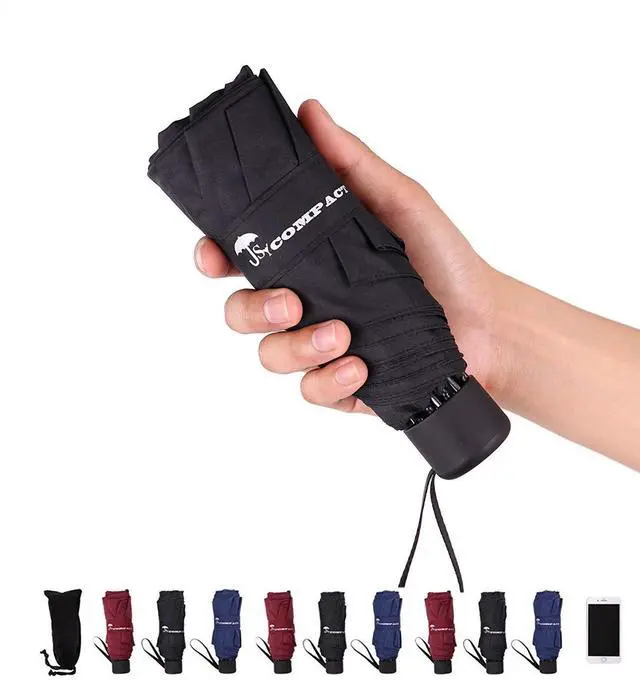 Main image of Travel Umbrella - Lightweight Portable mini Compact Umbrellas (black)