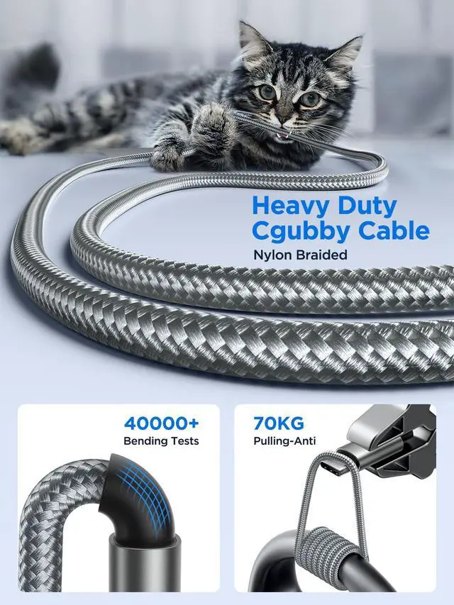 Alt view image 4 of 6 - USB C Cable 10 FT 2Pack USB A to USB C 3A Fast Charging 10FT Long Type C Charger Cord for 5G Android Phone, Samsung Galaxy S26 S25 S24 S23 S22 A12 A13 A14 A16 A17 A21 A32 A42 A53, iPhone 17 16 15