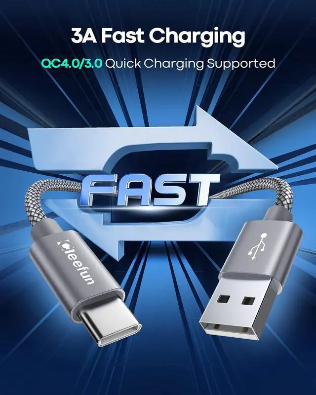 Alt view image 2 of 7 - USB C Cable 6ft, 5-Pack USB A to Type C Charger Cord Fast Charging for iPhone 17 16 15 Pro Max Plus Air 16e, for Samsung Galaxy S25 S24 S23 S22 S21 S20 S10 A17 A16 A15 A56 A55 A26 A35 A36