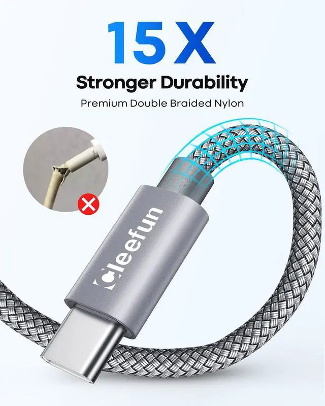 Alt view image 4 of 7 - USB C Cable 6ft, 5-Pack USB A to Type C Charger Cord Fast Charging for iPhone 17 16 15 Pro Max Plus Air 16e, for Samsung Galaxy S25 S24 S23 S22 S21 S20 S10 A17 A16 A15 A56 A55 A26 A35 A36