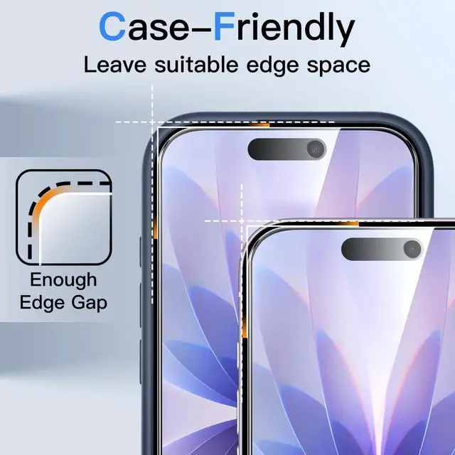 Alt view image 7 of 7 - Privacy Screen Protector for iPhone 17, 2-Pack