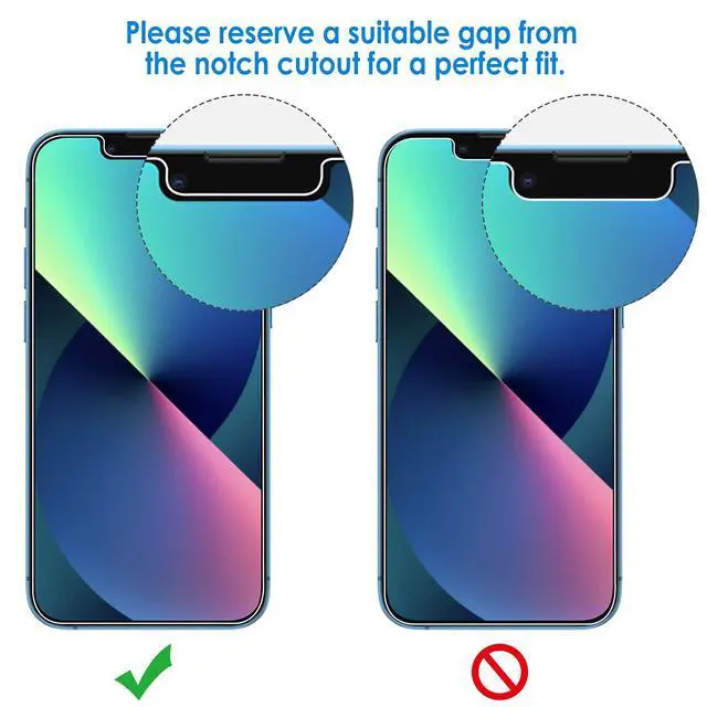Alt view image 3 of 7 - Privacy Screen Protector for iPhone 17e (2026) / iPhone 16e / iPhone 13/13 Pro, Anti Spy Tempered Glass Film, 6.1-Inch Display, 2-Pack