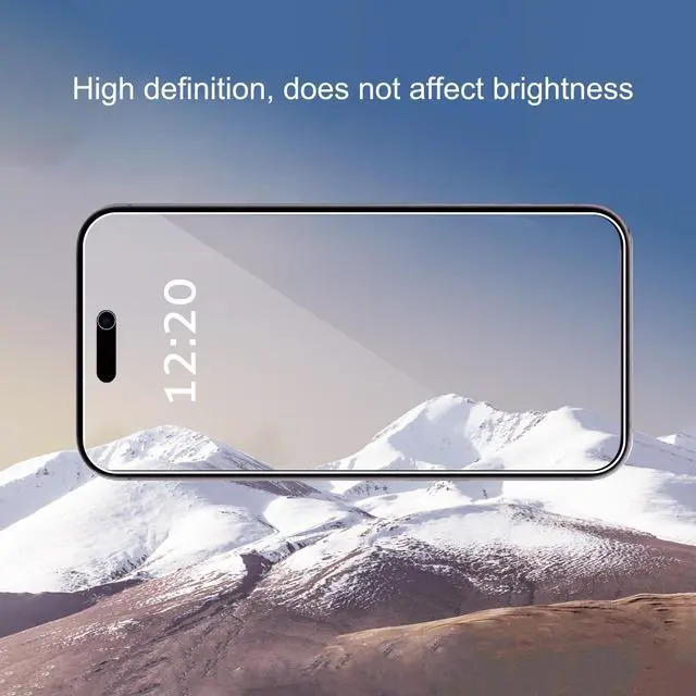 Alt view image 3 of 6 - 3 Pack Privacy Screen Protector for iPhone 17 Pro, Tempered Glass