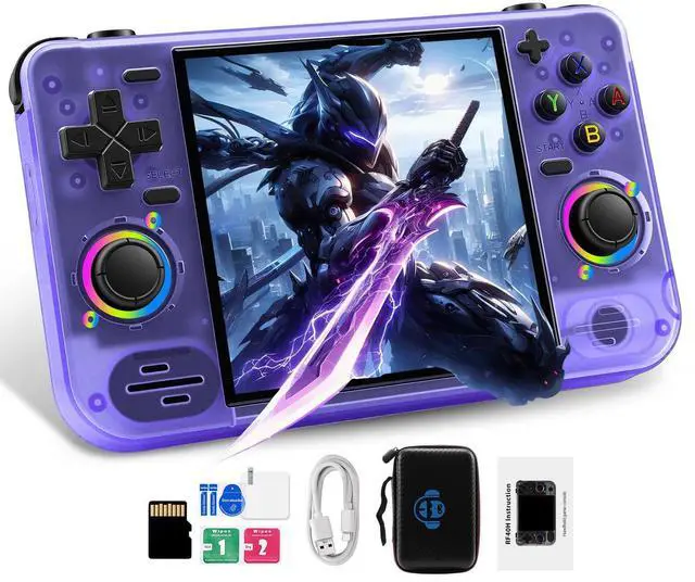 Main image of RF40H Retro Handheld Game Console, 4.0" Retro Gaming Console, Built-in 20,000+ Classic Games, Supports WiFi Connection, Open Source Linux System, Portable Handheld Video Games (Purole)