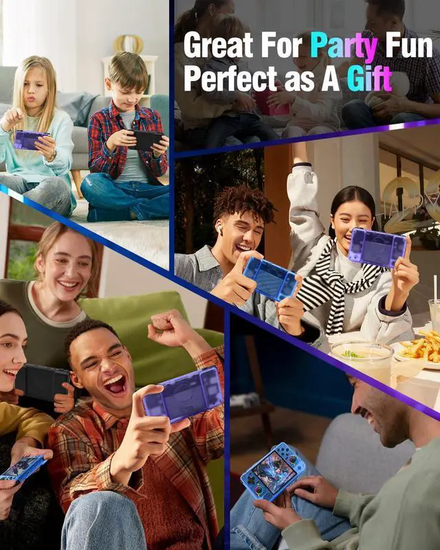 Alt view image 3 of 7 - RF40H Retro Handheld Game Console, 4.0" Retro Gaming Console, Built-in 20,000+ Classic Games, Supports WiFi Connection, Open Source Linux System, Portable Handheld Video Games (Purole)