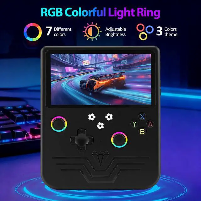 Alt view image 6 of 7 - R60MAX Retro Handheld Game Console, 6.0 Inch HD IPS Screen, Retro Gaming Console Built-in 20000+Games, Portable Video Console, Linux System, Retro Game Consoles Ultra-Long Standby Time (Black 128GB)