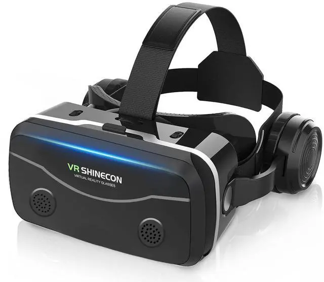 Main image of All-in-One Smartphone VR Headset | Built-in Hi-Fi Headphones, 120° Wide FOV, Aspherical Lenses | The Ultimate 3D Movie & Mobile Gaming Kit