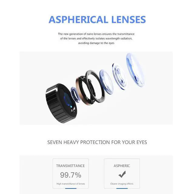 Alt view image 4 of 7 - VR Headset with Remote Controller,3D Glasses Virtual Reality Headset for VR Games & 3D Movies, VR Headset for iPhone & Android Phone,VR Glasses Suitable for Kids and Adults