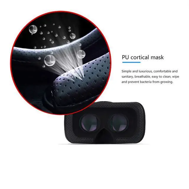 Alt view image 6 of 7 - VR Headset with Remote Controller,3D Glasses Virtual Reality Headset for VR Games & 3D Movies, VR Headset for iPhone & Android Phone,VR Glasses Suitable for Kids and Adults