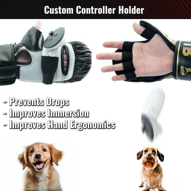 Alt view image 5 of 7 - Ultimate Boxing Gloves - Updated Version and Improved Model VR Boxing Mitts Controller Accessory for Thrill of The Fight FitXR BoxVR - Rift S, Quest 2, Quest 3, Index