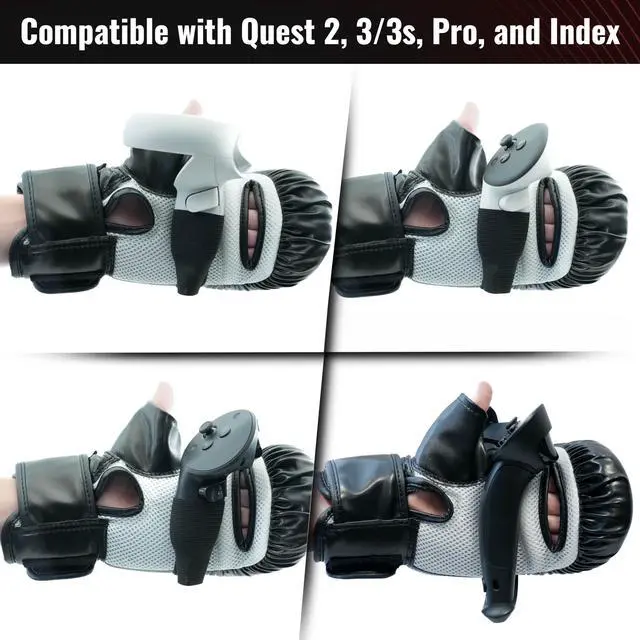 Alt view image 4 of 7 - Ultimate Boxing Gloves - Updated Version and Improved Model VR Boxing Mitts Controller Accessory for Thrill of The Fight FitXR BoxVR - Rift S, Quest 2, Quest 3, Index