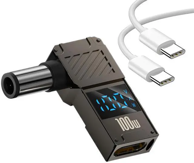 Main image of 100W PD Power Charger Connector Tip (7.4 x 5.0mm HP Big Head) with 100W/5A USB C Cable (1.5M)