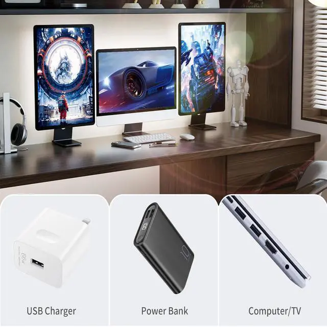Alt view image 6 of 7 - 5V USB LED Strip Lights, 3.28FT COB Light Strip White, Short LED Strip Light, Flexible Bright 5V Led Strip for Under Cabinet, Kitchen, TV Backlight, Shelves, Displays and TV Lights