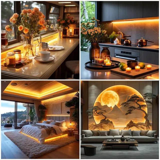 Alt view image 7 of 7 - Led Strip Lights 5V USB 320 LEDs 2Pack Short COB LED Strip Light 3000K Warm White Not Dimmable Flexible Small led for Home DIY Lighting Room Decor TV Lights Indoor Use (3.28FT/1M*2)