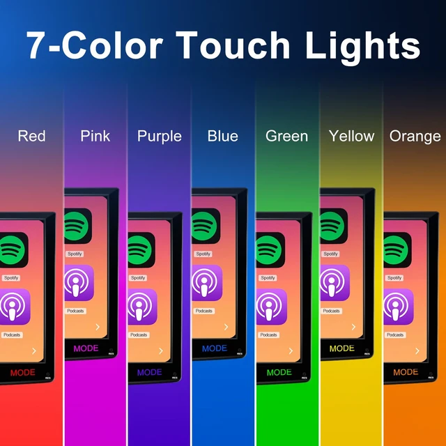 Alt view image 6 of 7 - 7-Inch Wireless Apple CarPlay & Android Auto Portable Car Screen, Auto Brightness Adjustment, Supports HD Video, with HD Backup Camera