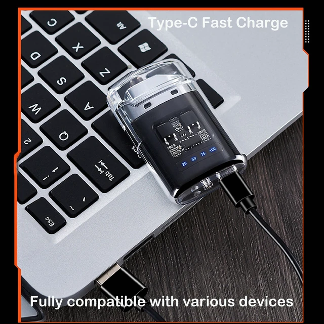 Alt view image 5 of 6 - Advanced Small Electric Lighter Double Arc Flameless Rechargeable Windproof with Transparent Shell and LED Display,Silver-Black Color