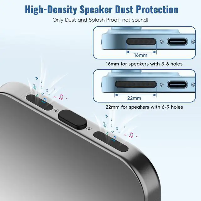 Alt view image 4 of 6 - Silicone USB C Dust Plug with Phone Speaker Cover,5-in-1 31 Pack Charging Port Cover Cleaning Kit,Type C Anti Dust Plug for iPhone 15/16/17/Samsung Galaxy/One Plus/Google Pixel/All USB C-Port Devices