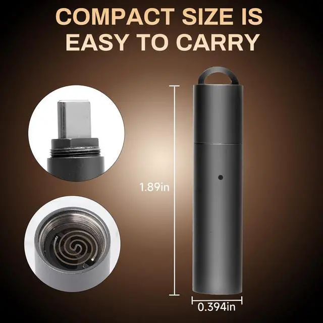 Alt view image 5 of 7 - Portable and Lightweight USB Type-C Electric Lighter, which has no Flame, no Gas, no Battery and is Windproof, for Connecting The Charging Port of The Mobile Phone. (Grey)