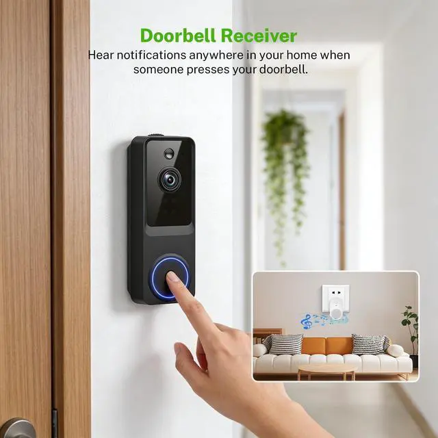 Alt view image 7 of 7 - 1080P Wireless Smart Baby Monitor Camera, AI Human Detection, Battery Powered, Two-Way Audio, Live View, Night Vision, 2.4G WiFi, Cloud Storage(Sold Separately)