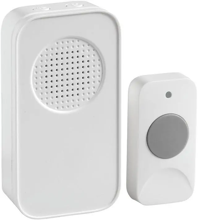 Main image of WCMB White Battery-Powered Wireless Door Chime Kit | Battery-Operated Doorbell Chime | Ring Doorbell for Classroom, Home, and Office | Adjustable Volume and Expanded Chime Selection