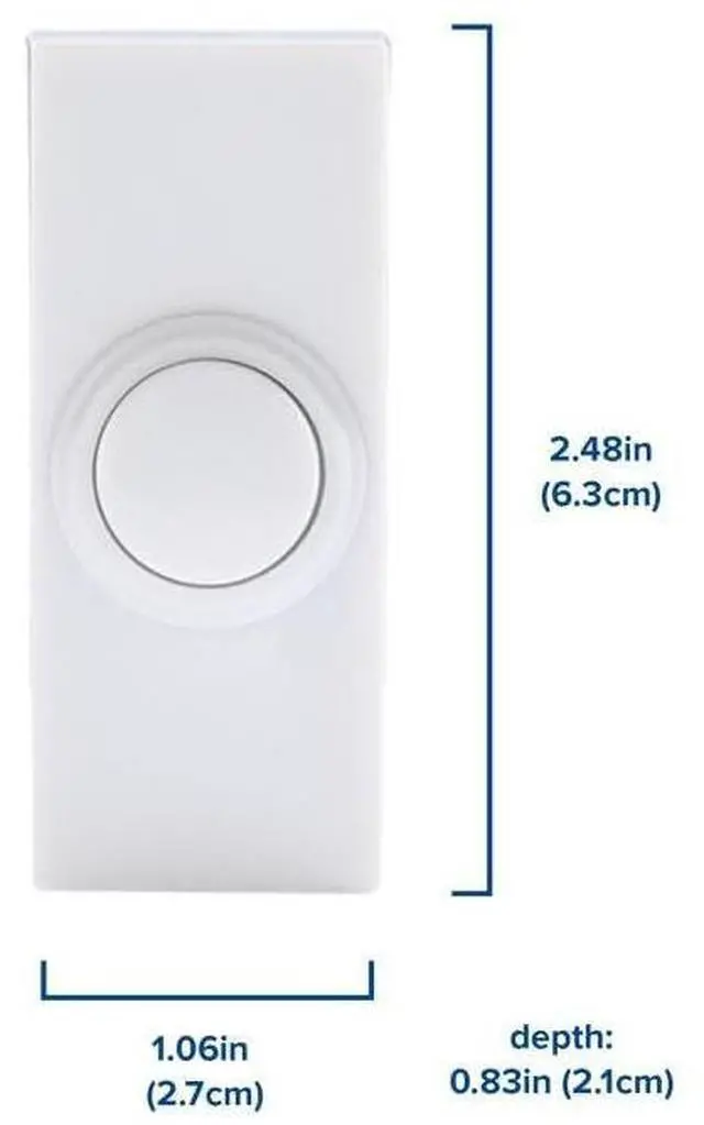 Alt view image 5 of 7 - Wireless White Battery Operated Doorbell Kit