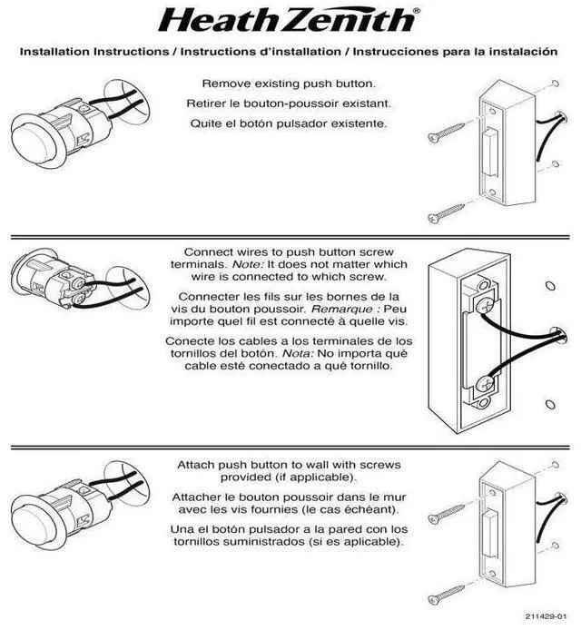Alt view image 6 of 7 - Wireless White Battery Operated Doorbell Kit