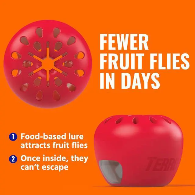 Alt view image 5 of 7 - Fruit Fly Trap 4-Pack, 180 Day Lure Supply, Food-Based Lure