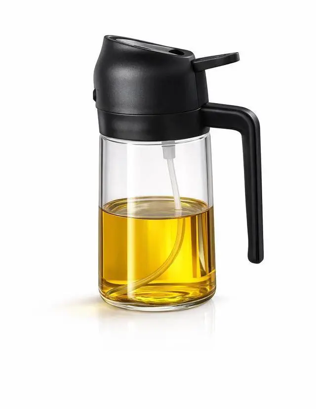 Alt view image 3 of 7 - Olive Oil Sprayer, 16oz/470ml Glass Oil Sprayer for Cooking, 2-in-1 Oil Dispenser Bottle & Oil Mister for Air Fryer, Salad Dressing, Frying, BBQ, Grilling, Kitchen Use