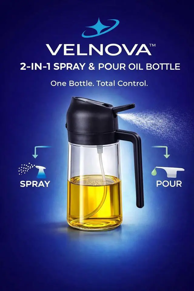 Alt view image 7 of 7 - Olive Oil Sprayer, 16oz/470ml Glass Oil Sprayer for Cooking, 2-in-1 Oil Dispenser Bottle & Oil Mister for Air Fryer, Salad Dressing, Frying, BBQ, Grilling, Kitchen Use
