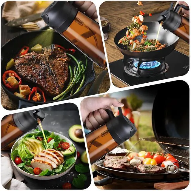 Alt view image 5 of 6 - Oliver Oil Sprayer & Dispenser for Cooking Bottle 16oz Dark Glass Fine Mist