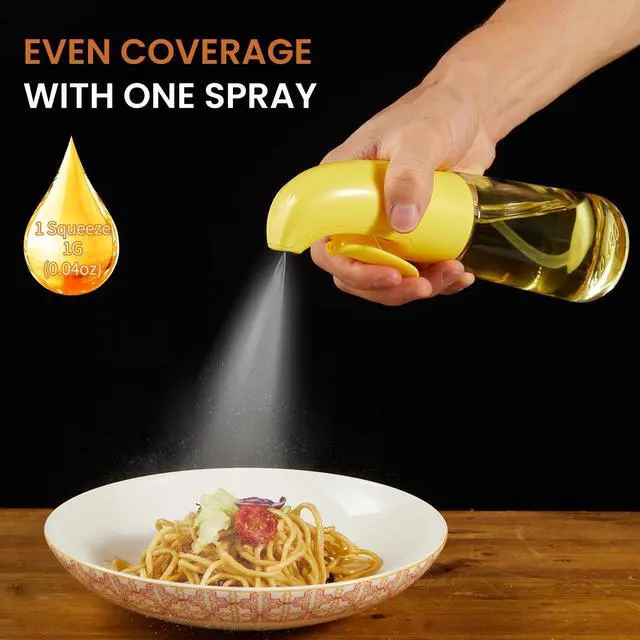 Alt view image 4 of 7 - Oil Sprayer for Cooking, Olive Oil Sprayer Mister, Olive Oil Spray Bottle for Cooking, Salads, BBQs and More (Yellow)