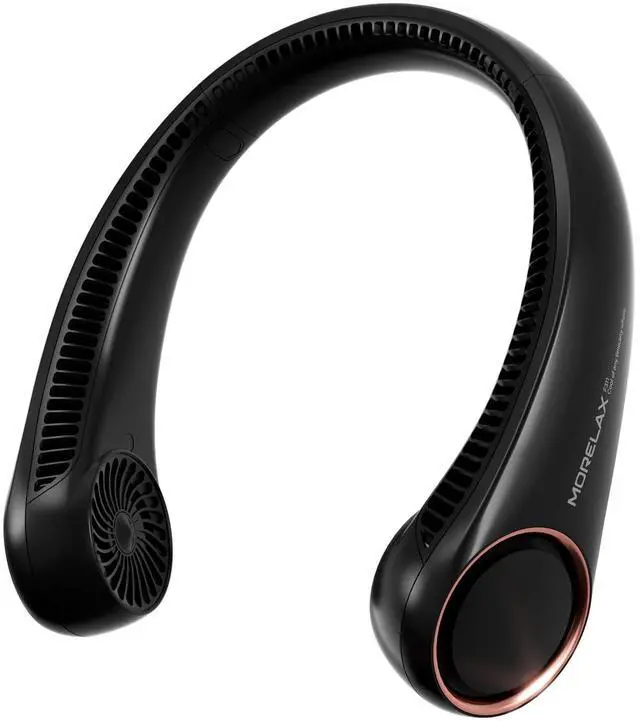 Main image of Portable Neck Fan Rechargeable, Personal Neck Cooling Fan, Hands Free Bladeless Fan, Ultra Quiet, 3 Speeds Adjustable Strong Wind, 4000 mAh Battery Operated, Gifts for Men Women Mom Dad(Black), Small