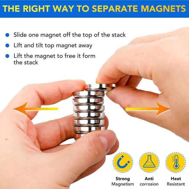 Alt view image 4 of 6 - Magnets with Countersunk Hole,0.98 Inch 60LBS 12 Pack