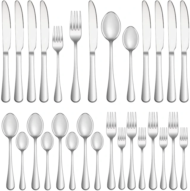 Main image of 20 Piece Silverware Set Service for 4,Premium Stainless Steel Flatware Set,Mirror Polished Cutlery Utensil Set,Durable Home Kitchen Eating Tableware Set,Include Fork Knife Spoon Set,Dishwasher Safe