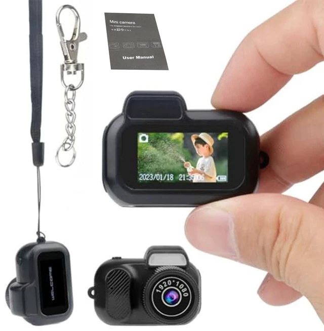 Main image of Keychain Camera, World's Smallest 1080P HD Mini Camera, Retro Portable Mini, 100 Mins Battery Life, for Students, Kids (No Memory Card)