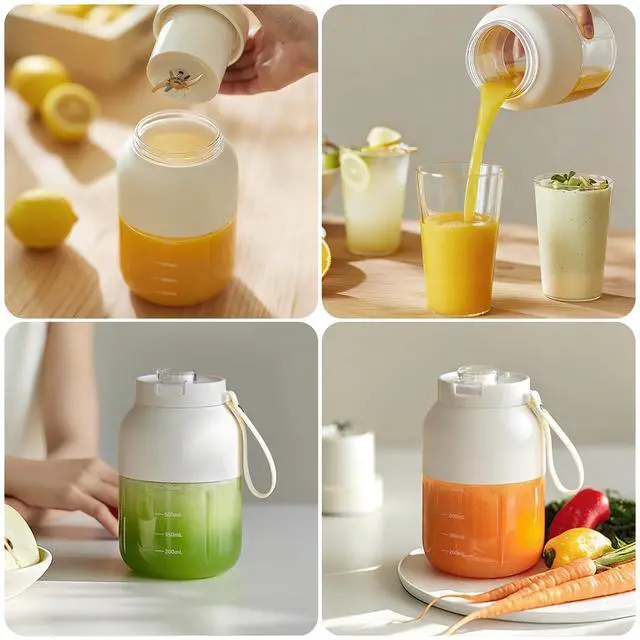 Alt view image 5 of 7 - Portable blender, 700ml Mini Wireless personal cup, USB Rechargeable, Making Smoothies and Shakes, 18 Blades, Powerful Blending Effect, Compact for Kitchen, Office, Travel, Gym Use
