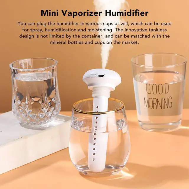 Alt view image 3 of 7 - USB Cool Mist Humidifier Tankless Mini Portable for Home Car Office