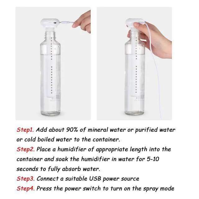 Alt view image 6 of 7 - USB Cool Mist Humidifier Tankless Mini Portable for Home Car Office