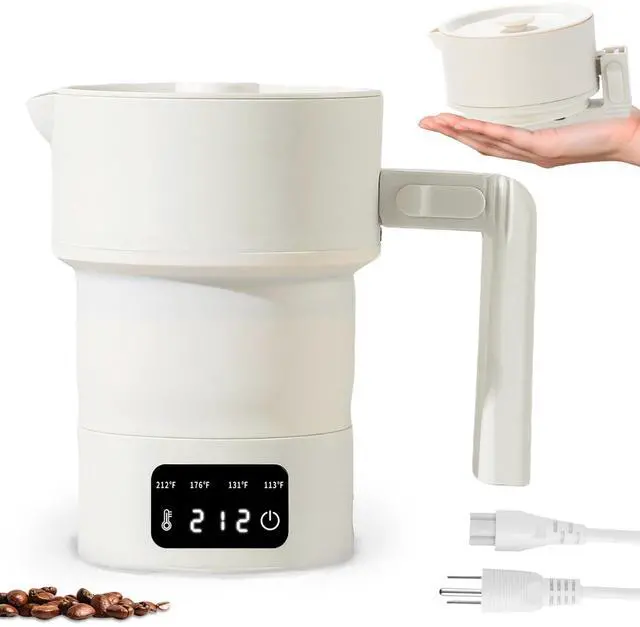 Main image of Portable Electric Kettle-Foldable Travel Water Boiler, 20oz Collapsible Small Electric Kettle with 4-Temp Presets for Hotel, Office, Camping