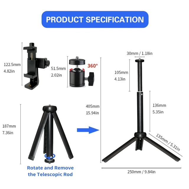 Alt view image 5 of 6 - Teleprompter iPhone & Android, Double Phone Holder for Video Recording, Neewer Teleprompter Kit, The Collapsing Design Allows for Easy Storage and Transport 20" Desk Version Strengthened